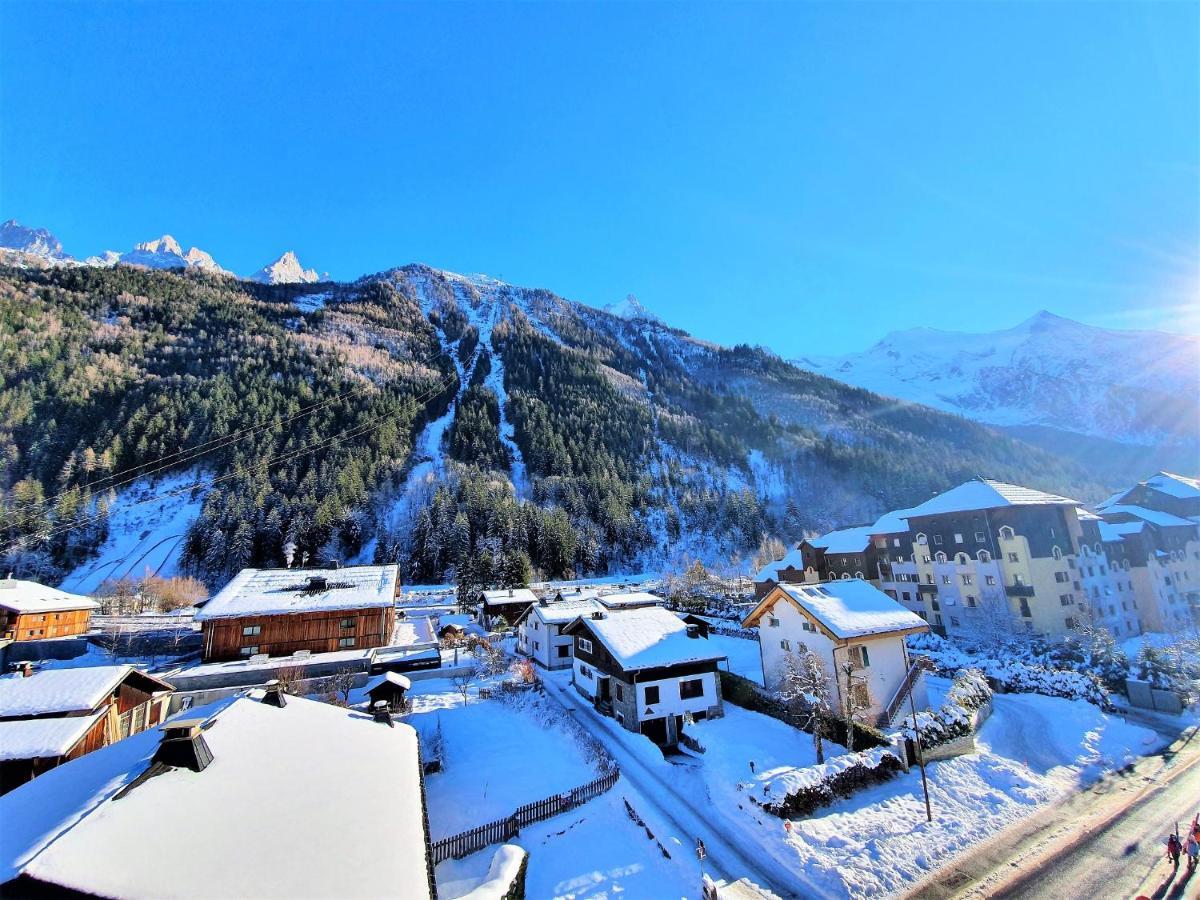 Grand Studio Aiguille Du Midi Et Vue Mont Blanc Chamonix Bagian luar foto